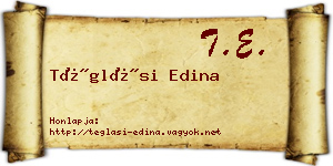 Téglási Edina névjegykártya